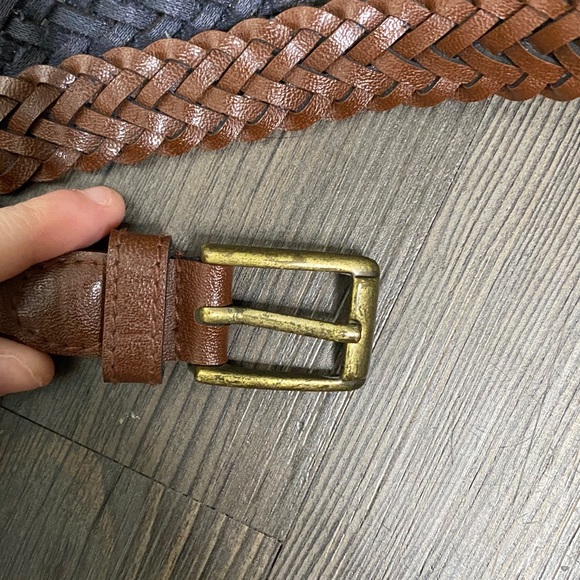 Brown and gold braided belt - Picture 2 of 4
